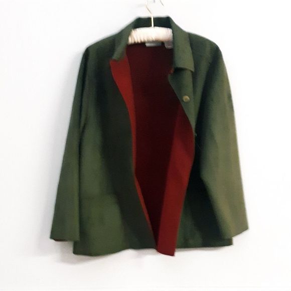 Alfred Dunner ๐ Green Button Down Coat - Picture 6 of 6